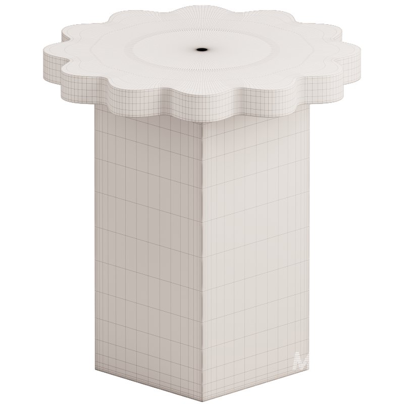 Scalloped Indoor and Outdoor Side Table - Image 4