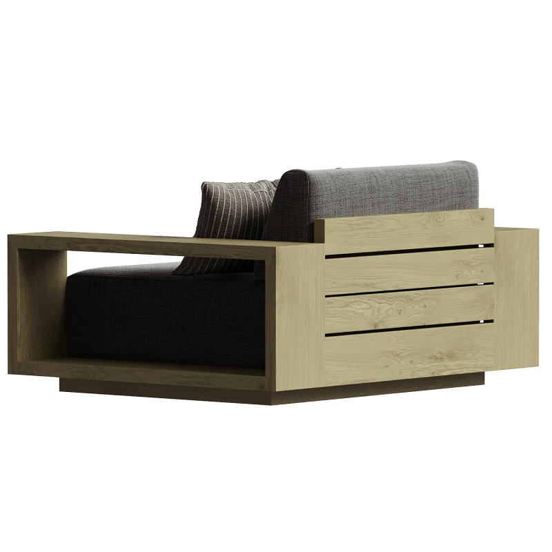 Mallorca Wood Outdoor Lounge Chair - Image 1