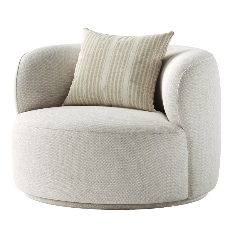 Kylan Boucle Swivel Chair - Image 3