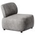 Nelvi Velvet Grey Chair - Thumbnail 2