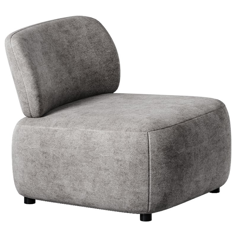 Nelvi Velvet Grey Chair - Image 2