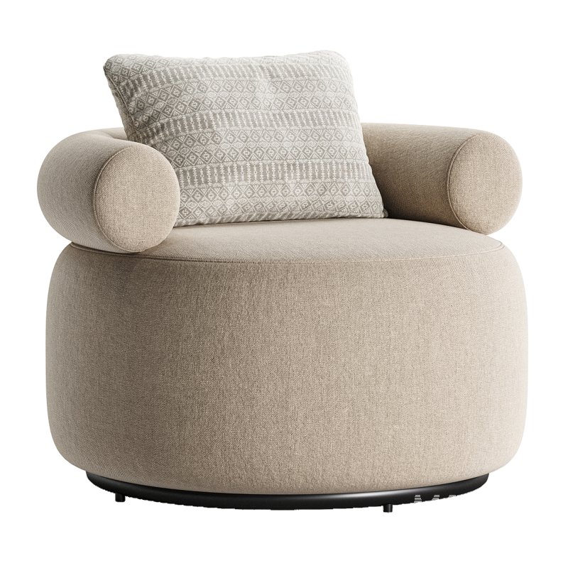 Huggy Swivel Armchair 3 - Image 5
