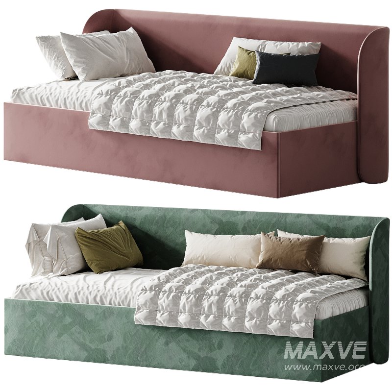 Milton Bed 90 Velvet Wet Sand - Image 5