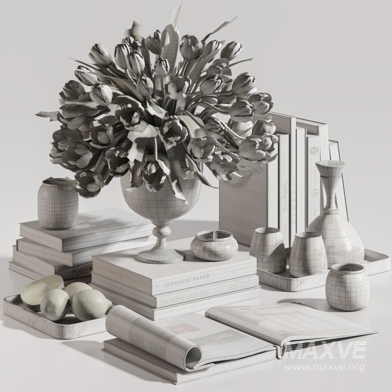 White_Tulips_Tabletop_Decor_set22 - Image 4