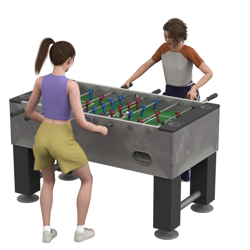 Girl Foosball – Characters Playing Foosball - Image 2
