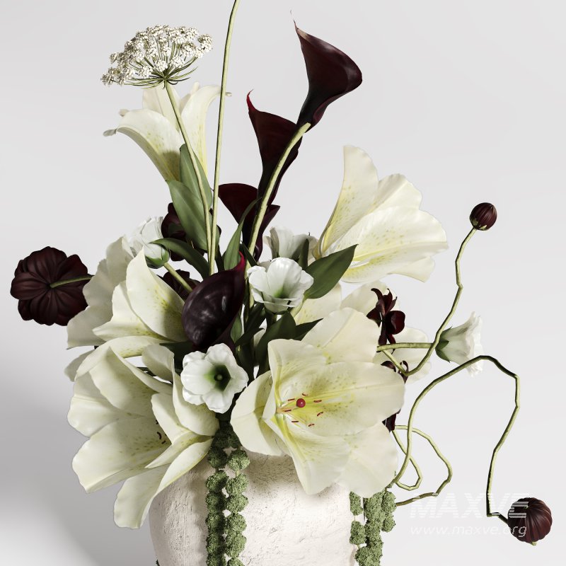 Ivory Elegance Floral Arrangement set43 - Image 4
