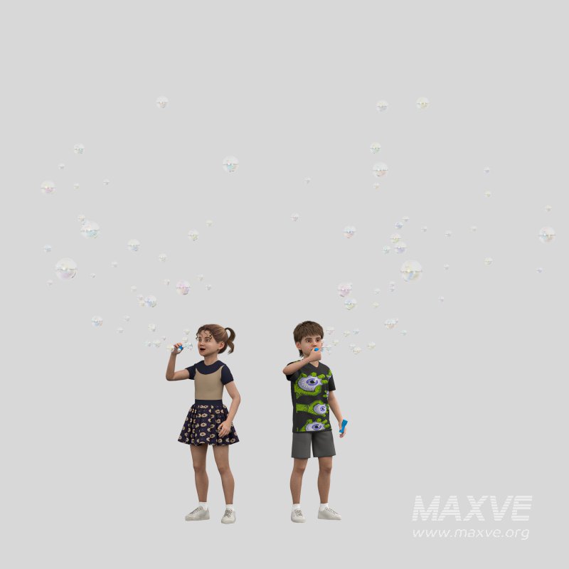 Children bubbel Playing - Image 1