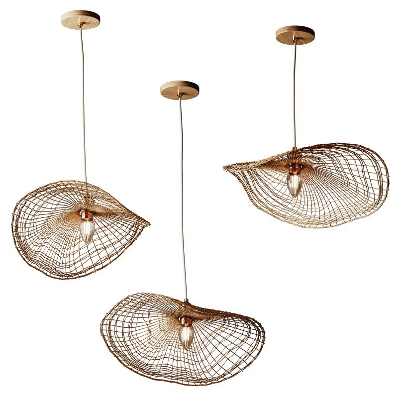Boho Hand-woven Rattan Chandelier Decorative Pendant Light - Image 6