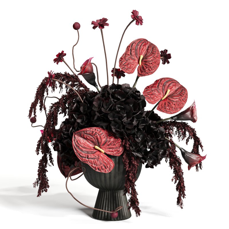 Crimson Dusk Floral Scene48 - Image 3