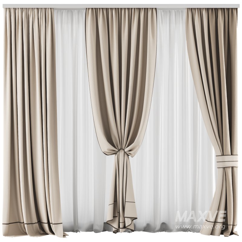 Silk and Cotton Curtain Set 82 - Image 1