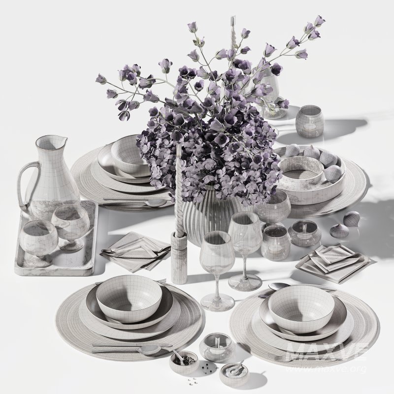 Purple Serenity Fig Coffee Table Set - Image 2