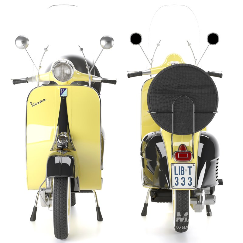 yellow vespa motor - Image 3