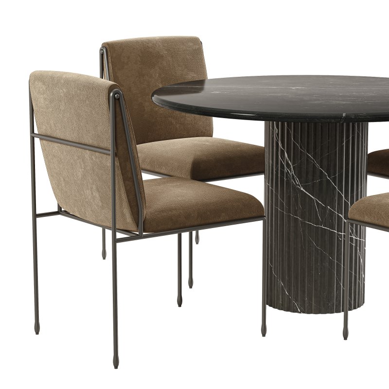 Decker dining chair and Oranda Round Dining Table - Image 6