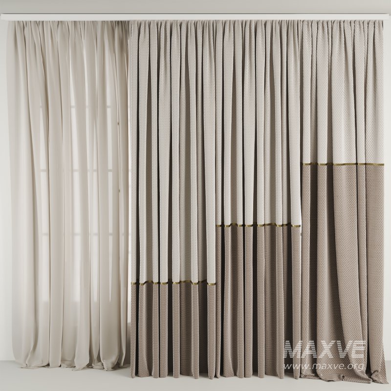 Silk and Cotton Curtain Set 85 - Image 1