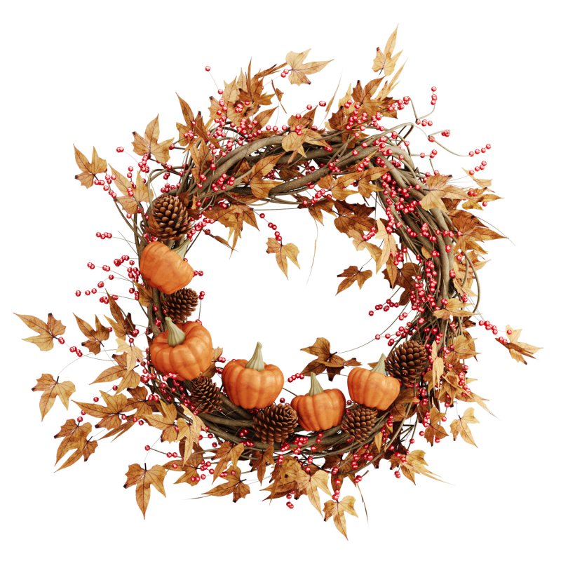 Rustic autumn pumpkin wreath - Image 5