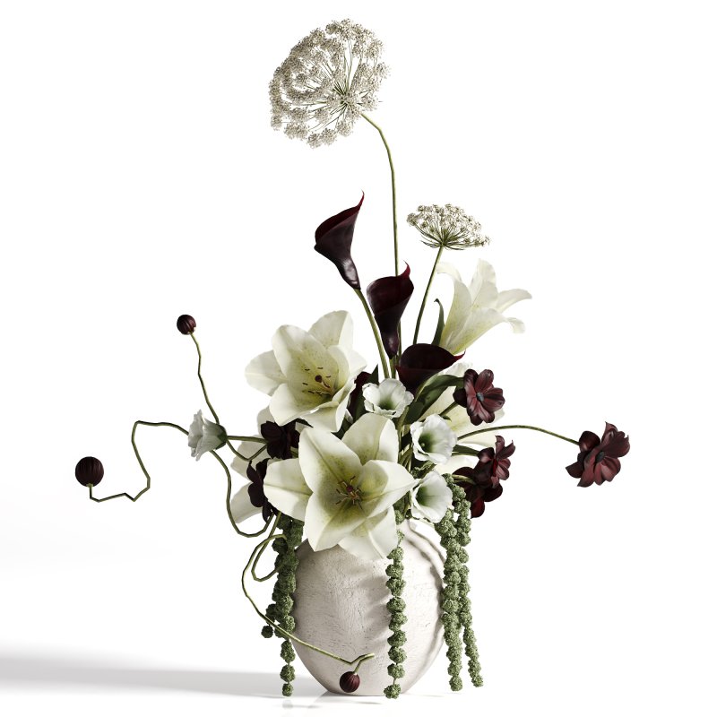 Ivory Elegance Floral Arrangement set43 - Image 3