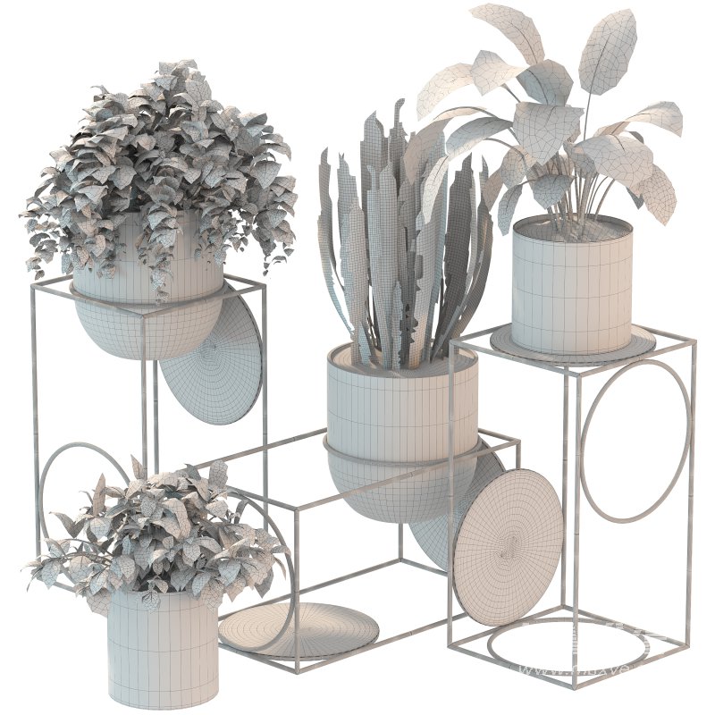 Modern Planters With Geometric Designs 02 - Image 4
