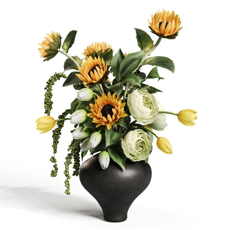 Sun and Silk Floral Scene Set49 - Image 1