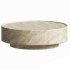 Vitolo Carved Round Coffee Table - Thumbnail 1
