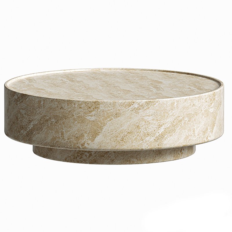 Vitolo Carved Round Coffee Table - Image 1