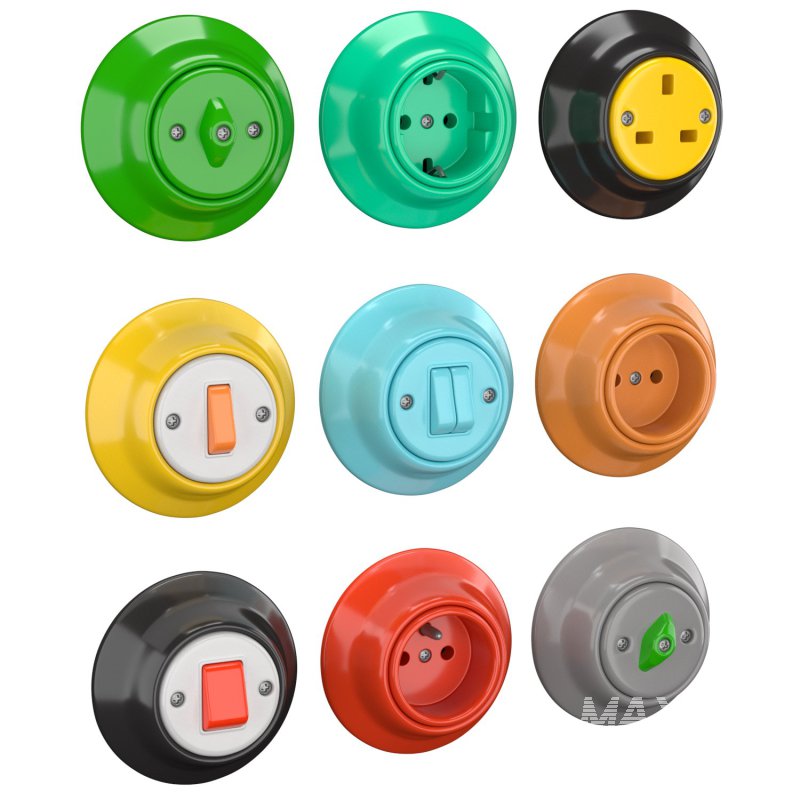 Retro ceramic sockets and switches - Image 1