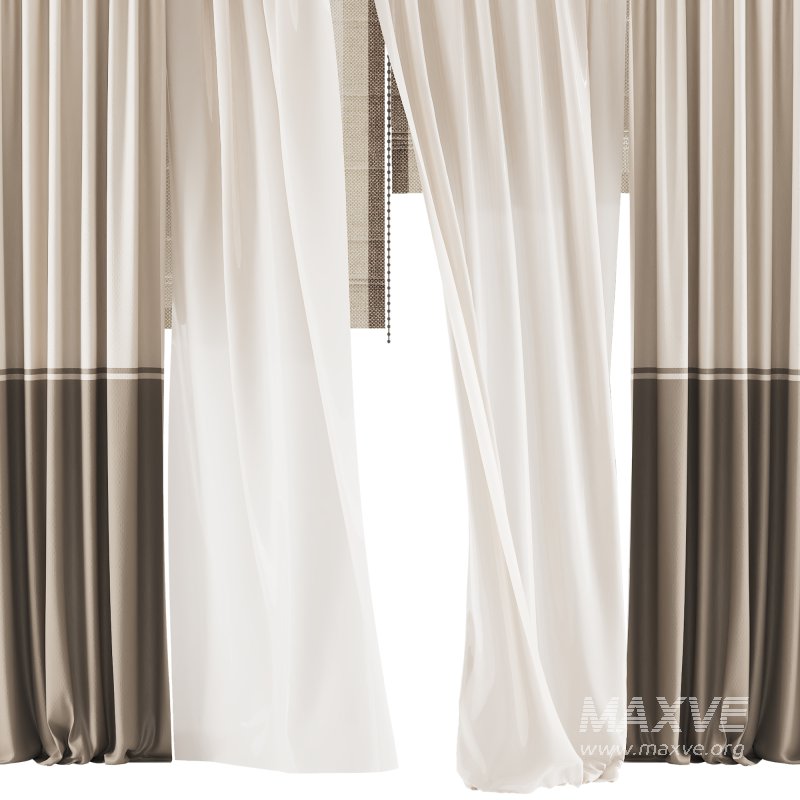 Silk and Cotton Curtain Set 84 - Image 2