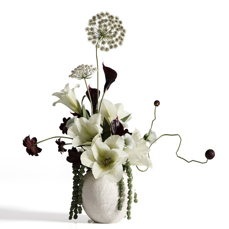 Ivory Elegance Floral Arrangement set43 - Image 1