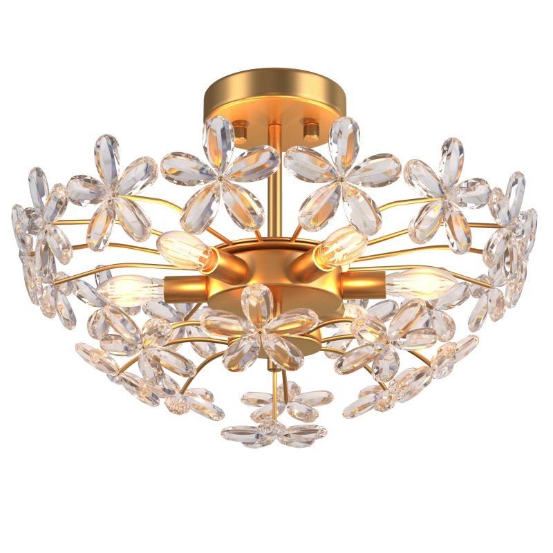 LOHOZOM Gold Flower Ceiling Light - Image 1
