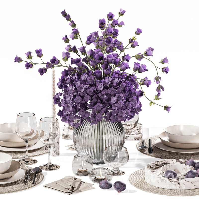 Purple Serenity Fig Coffee Table Set - Image 3