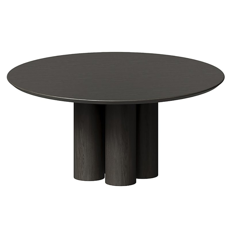 Wood Color Round Dining Table - Image 2