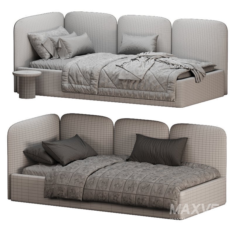 Childrens bed Immi 90 Textile Beige - Image 5