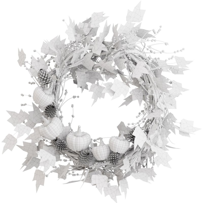 Rustic autumn pumpkin wreath - Image 2