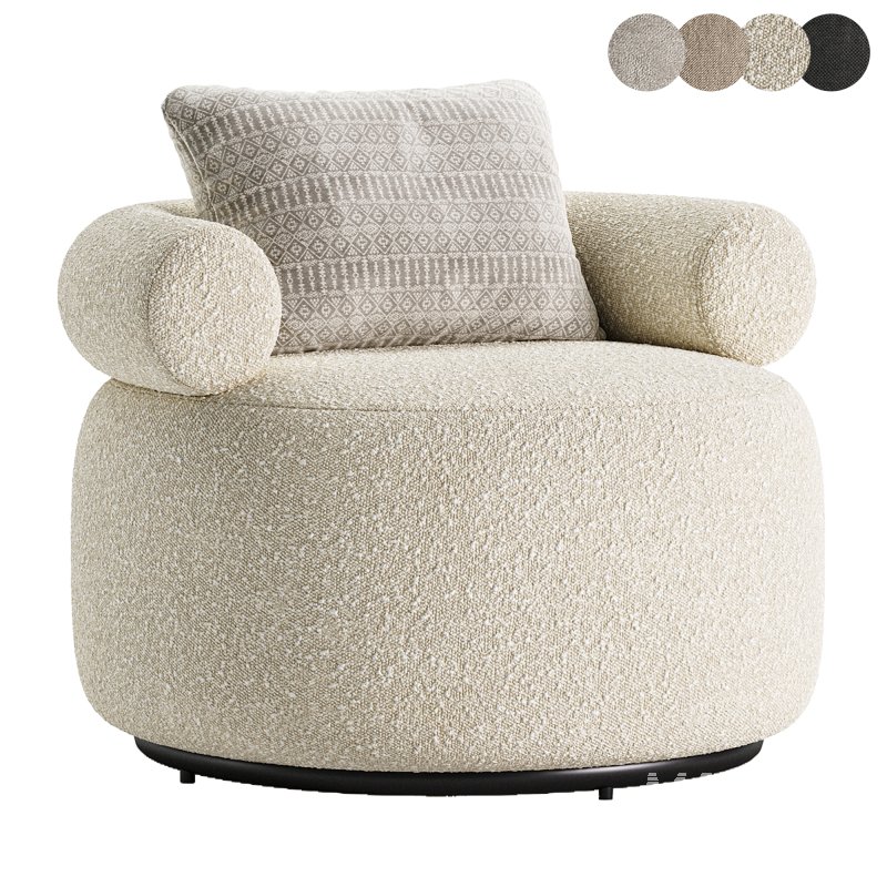 Huggy Swivel Armchair 3 - Image 6