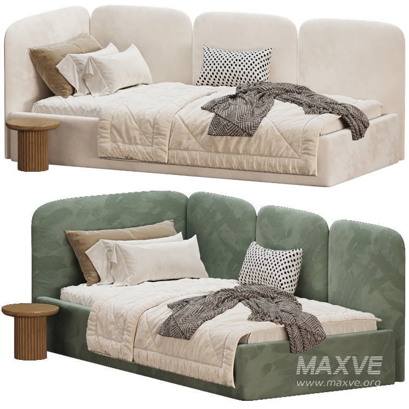 Childrens bed Immi 90 Textile Beige - Image 4