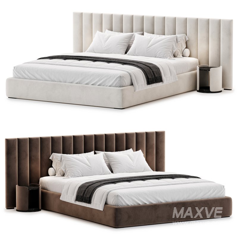 Modena Fabric Vertical Panel Bed - Image 1