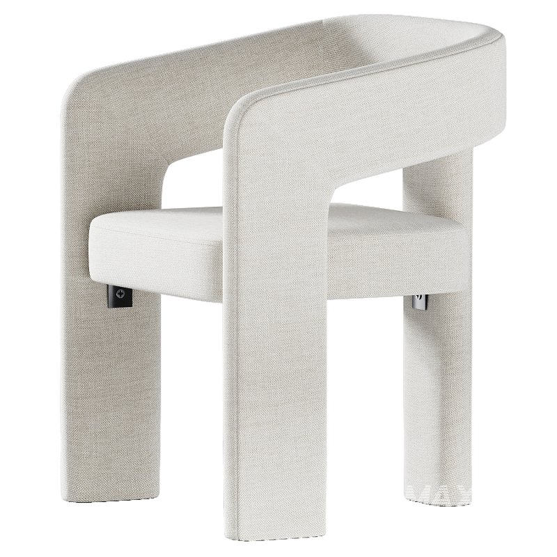 Modern Upholstered Barrel Dining Chairs - Image 2