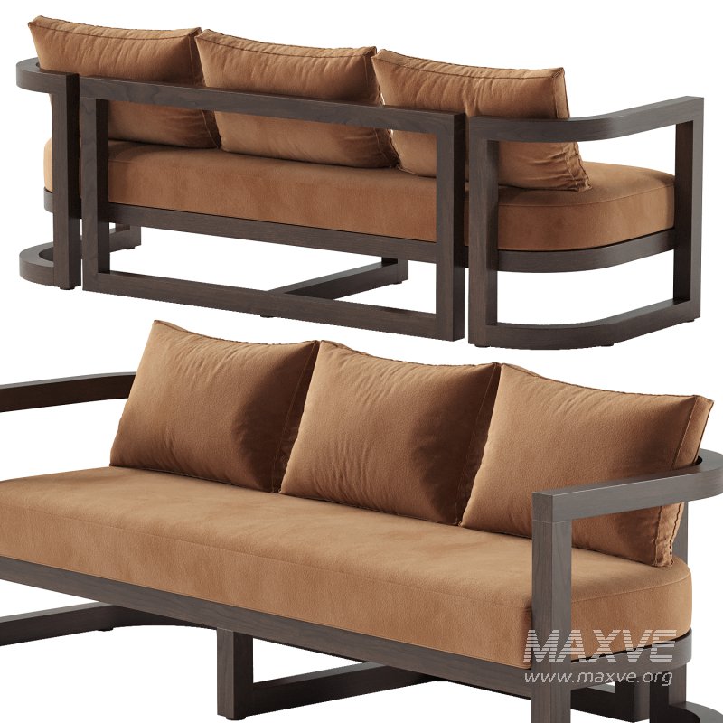 Emory 3-Person Acacia Sofa - Image 4