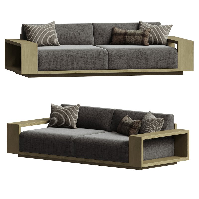 Mallorca Wood Outdoor Sofa - Image 1