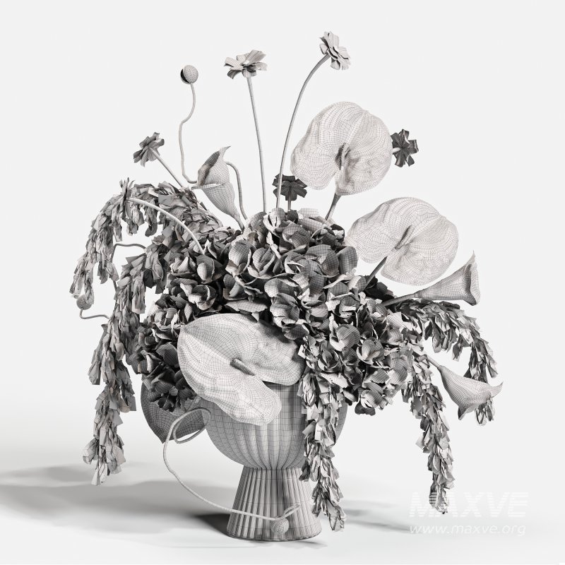 Crimson Dusk Floral Scene48 - Image 4