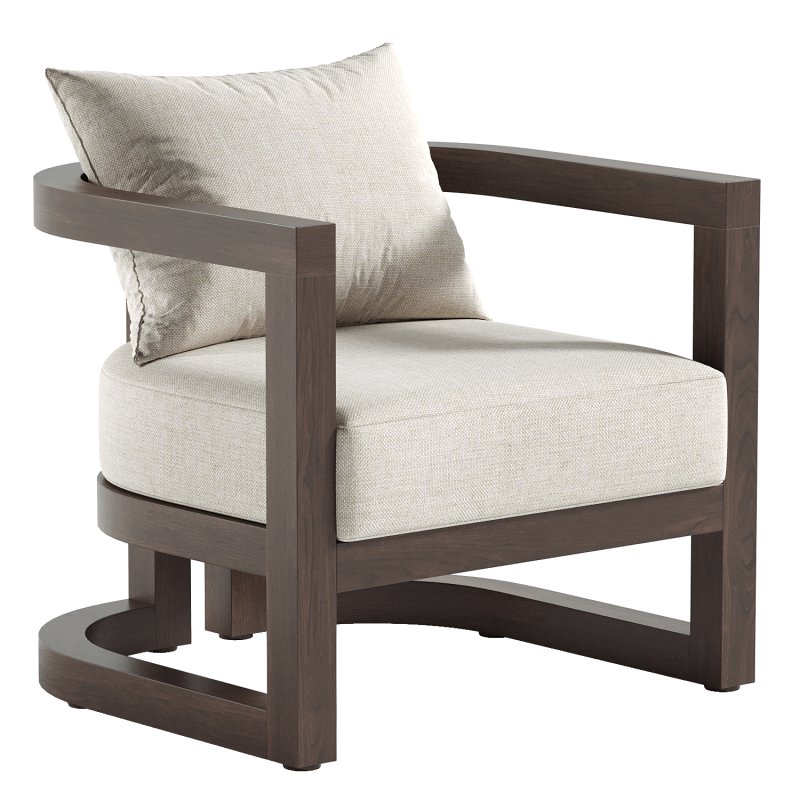 Emory Single Acacia Club Chair - Image 1