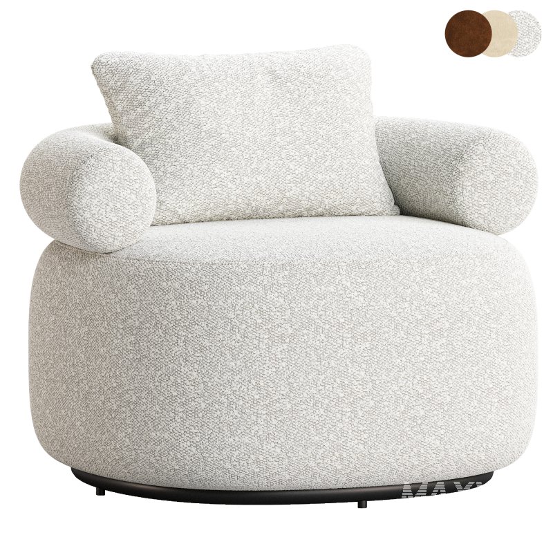 Huggy Swivel Armchair 2 - Image 3