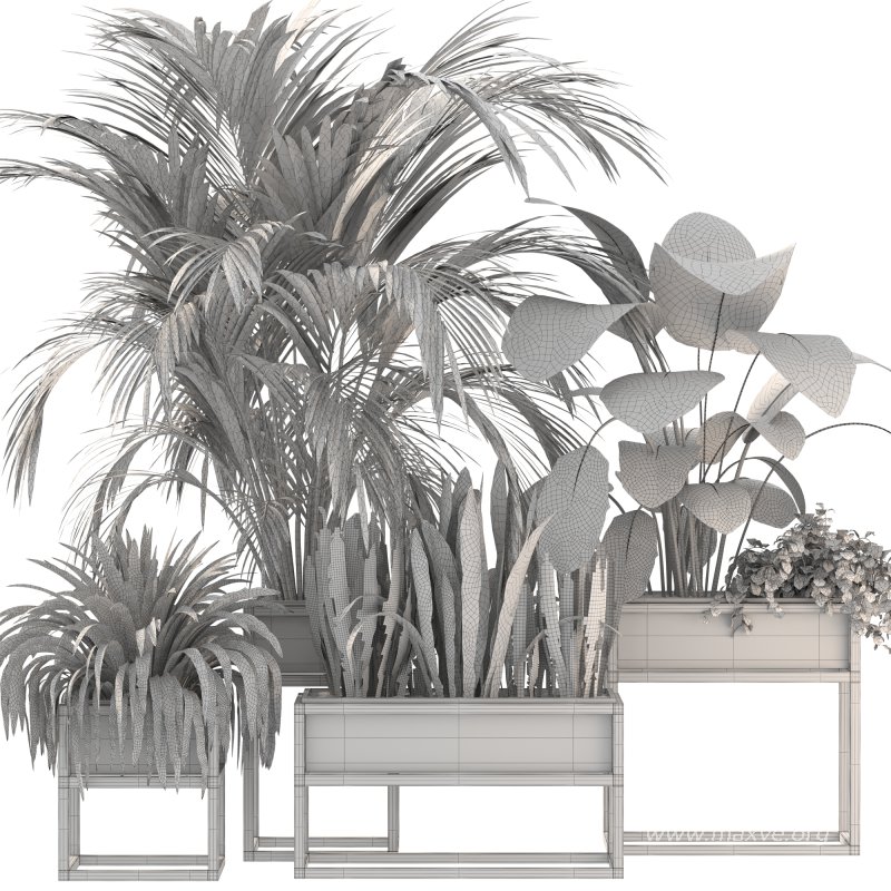 Metal plant set 07 - Image 1