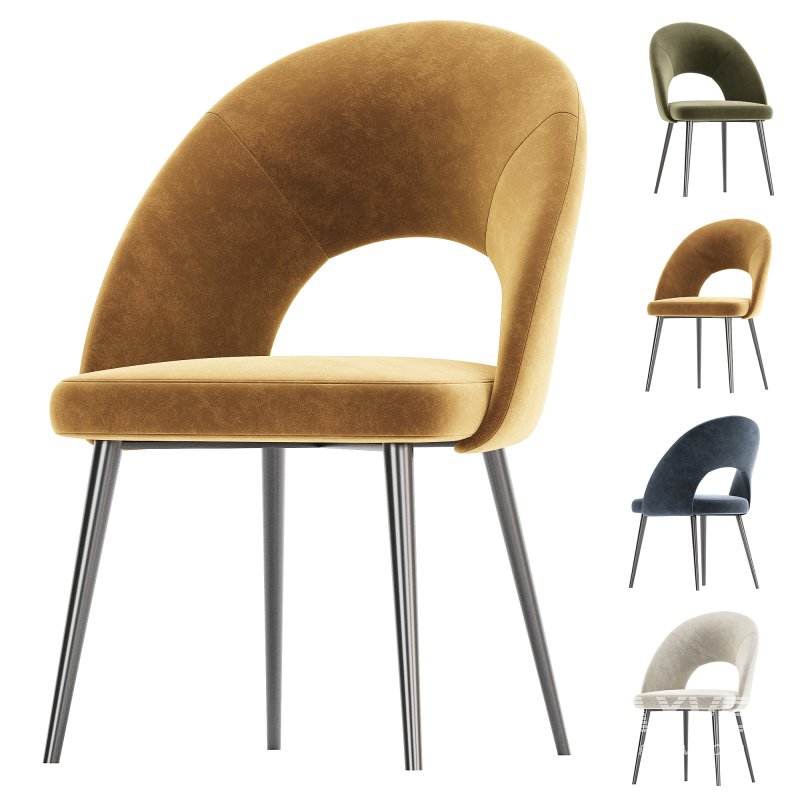 Chair La Forma Mael green velvet - Image 1