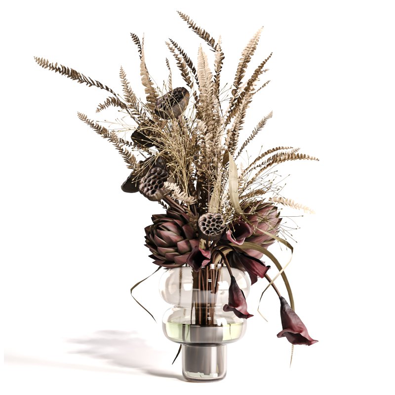 Lotus and Artichoke Dried Set47 - Image 3