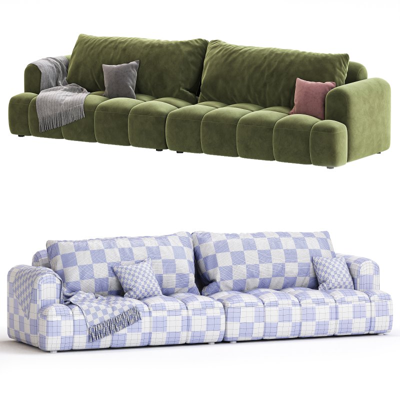 Fabric sofa Cream puff modern simple living room furniture - Image 3