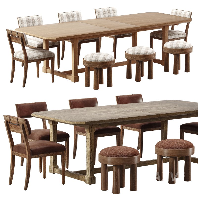 Marcello and Louise Accent Dining Chair and Cicero Extension Dining Table-Fourhands - Image 8