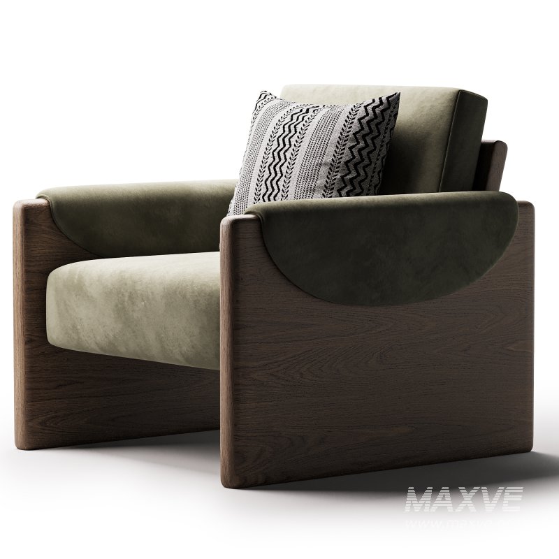 Pierre Cream Fabric Club Chair - Image 2