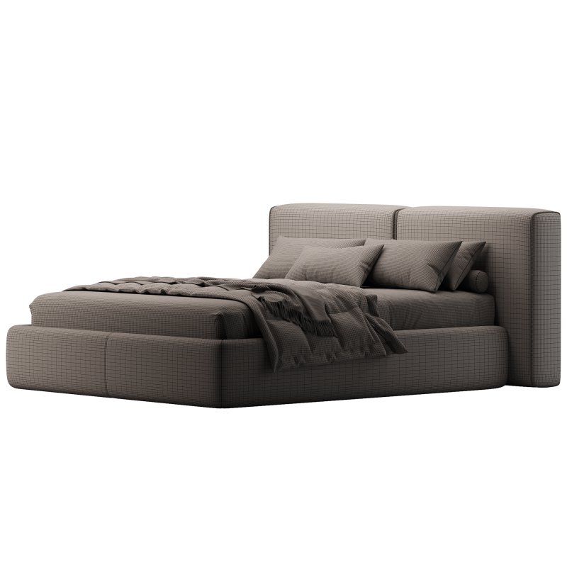 Double bed with narrow headboard - Image 3