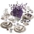 Purple Serenity Fig Coffee Table Set - Thumbnail 4