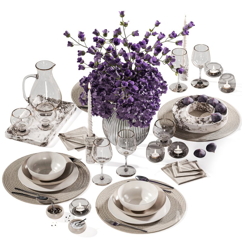 Purple Serenity Fig Coffee Table Set - Image 4